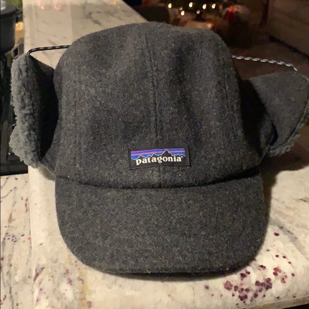Patagonia recycled wool ear flap cap